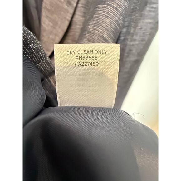 Halogen 2 Button Blazer Gray Pockets Medium Linen/Cotton - Picture 7 of 10